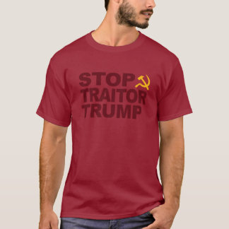 Maroon-Shirt "Stopp Traitor Trump" T-Shirt