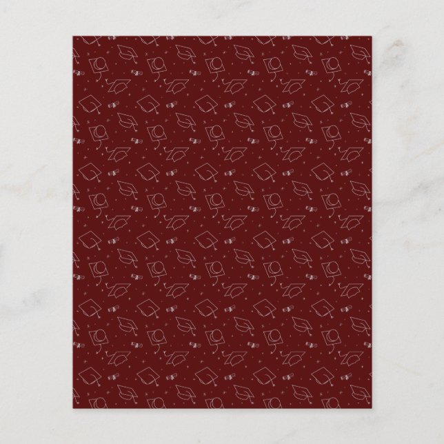 Maroon & Silver Abschluss Scrapbook (Vorderseite)