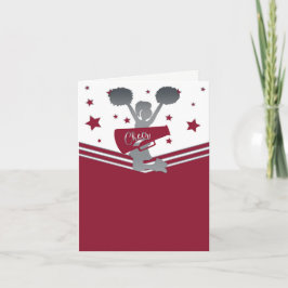 Maroon Silver Stars Cheer-Leader Vielen Dank Dankeskarte