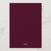 Maroon Slate Chiaroscuro Wedding Einladung (Rückseite)