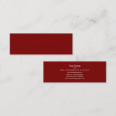 Maroon Solid Color Mini Visitenkarte (Vorne/Hinten)