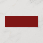 Maroon Solid Color Mini Visitenkarte (Vorderseite)