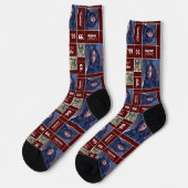 Maroon Square Foto Abschluss Class Year Sounds Socken (Linkes Detail)