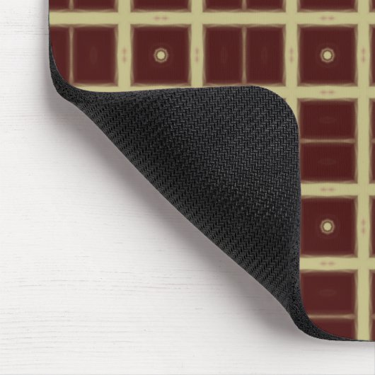 Maroon Square Tiles Mouse Pad Mousepad (Ecke)