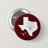 Maroon Staat der Wiedersehen der Texas-Familie Button (Vorne & Hinten)