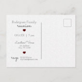 Maroon Staat der Wiedersehen der Texas-Familie Postkarte (Rückseite)