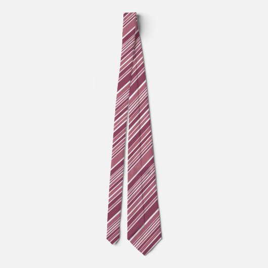 Maroon Stripe Business Krawatte (Rückseite)