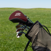 Maroon Stripe Initial Golf Headcover (In SItu)