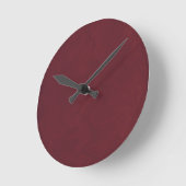 Maroon Swirl Runde Wanduhr (Winkel)