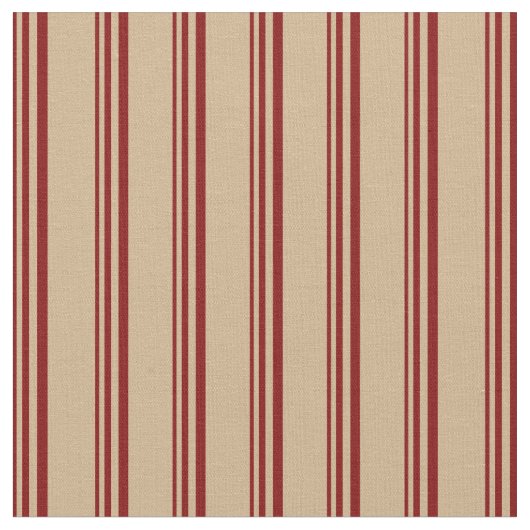 Maroon & Tan Lined Pattern Stoff (Nahaufnahme)