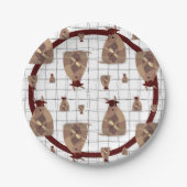 Maroon Texas Graduate Armadillo Pappteller (Vorderseite)