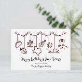 Maroon Texas Holiday Hanging Icons (Stehend Vorderseite)