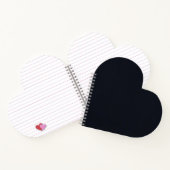 Maroon Texture Heart Shaped Spiral Bound Notebook Notizblock (Innenseite)