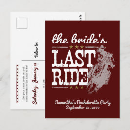 Maroon The Bride's Last Ride Postkarte