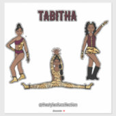 Maroon Tiger Dancer #1 Aufkleber (Blatt)