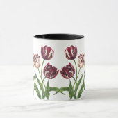 Maroon Tulips Tasse (Zentrum)