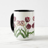 Maroon Tulips Tasse (Vorderseite Links)