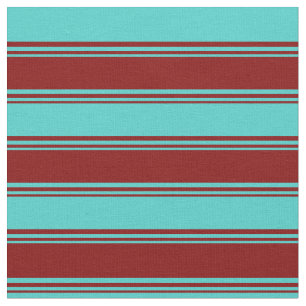 Maroon & Türkismuster Stoff