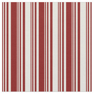 Maroon und Beige Farblinte/Streifen-Muster Stoff