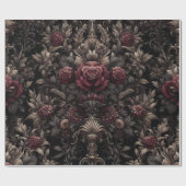 Maroon und Black Gift Wrapping Paper Geschenkpapier (Flach)