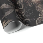 Maroon und Black Gift Wrapping Paper Geschenkpapier (Rolleneckpunkt)