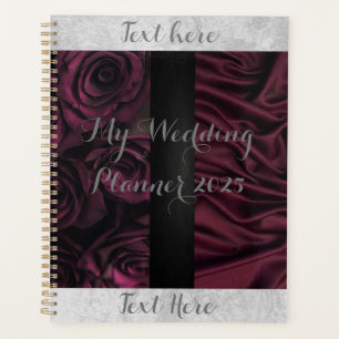 Maroon und Black Rose Hochzeitsplaner Planer