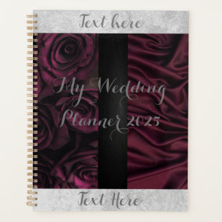 Maroon und Black Rose Hochzeitsplaner Planer