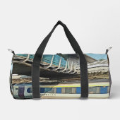 Maroon und Creme Duffle Bag (Vorderseite)