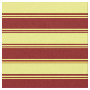 Maroon und gelbe farbige Linien Stoff