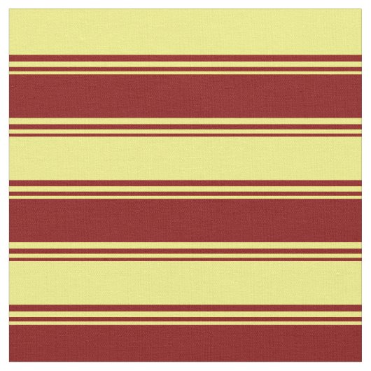 Maroon und gelbe farbige Linien Stoff (Nahaufnahme)