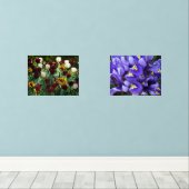 Maroon und Gelbe Tulips farbenfrohe Blumen Bilderwand Sets (Holzboden)