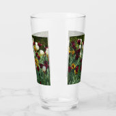 Maroon und Gelbe Tulips farbenfrohe Blumen Glas (Links)