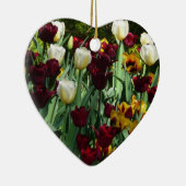 Maroon und Gelbe Tulips farbenfrohe Blumen Keramik Ornament (Rechts)