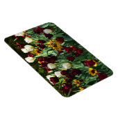 Maroon und Gelbe Tulips farbenfrohe Blumen Magnet (Rechte Seite)