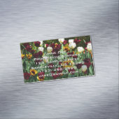 Maroon und Gelbe Tulips farbenfrohe Blumen Magnetische Visitenkarte (Beispiel)