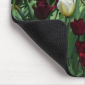 Maroon und Gelbe Tulips farbenfrohe Blumen Mousepad (Ecke)