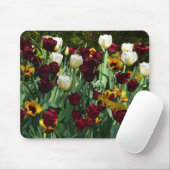 Maroon und Gelbe Tulips farbenfrohe Blumen Mousepad (Mit Mouse)