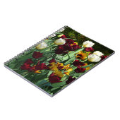 Maroon und Gelbe Tulips farbenfrohe Blumen Notizblock (Linke Seite)