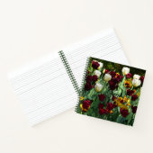 Maroon und Gelbe Tulips farbenfrohe Blumen Notizbuch (Innenseite)