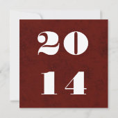 MAROON- und GOLD-Abschluss V05 für 2014 oder ein J Ankündigung (Rückseite)