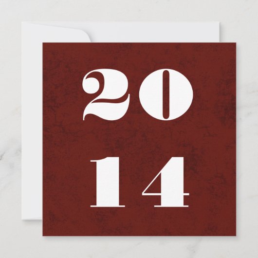 MAROON- und GOLD-Abschluss V05 für 2014 oder ein J Ankündigung (Rückseite)