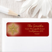 Maroon- und Gold-Adressenmarken (Insitu)