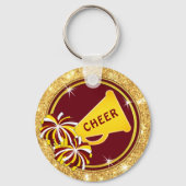 Maroon und Gold, Cheerleader Geschenke billig, Che Schlüsselanhänger (Rückseite)