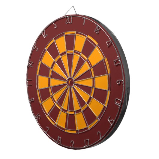 Maroon und Gold Dartscheibe (Vorderseite rechts)