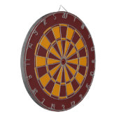 Maroon und Gold Dartscheibe (Vorderseite Links)