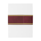 Maroon und Gold Einladungsbanderole (Rückseitenbeispiel)