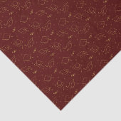 Maroon und Gold Graduation Cap Toss Seidenpapier (Ausschnitt)