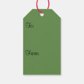 Maroon und Gold Weihnachtsbaum I Holiday Foto Geschenkanhänger (Rückseite)