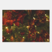 Maroon und Gold Weihnachtsbaum I Holiday Foto Geschenkpapier Set (Vorderseite 3)