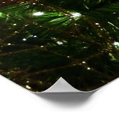 Maroon und Gold Weihnachtsbaum I Holiday Foto Poster (Ecke)